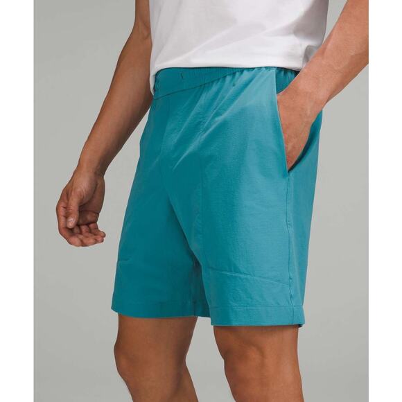 Lululemon Other - Lululemon Bowline 8” Stretch Ripstop Shorts Men’s L Teal Blue Crest Athletic